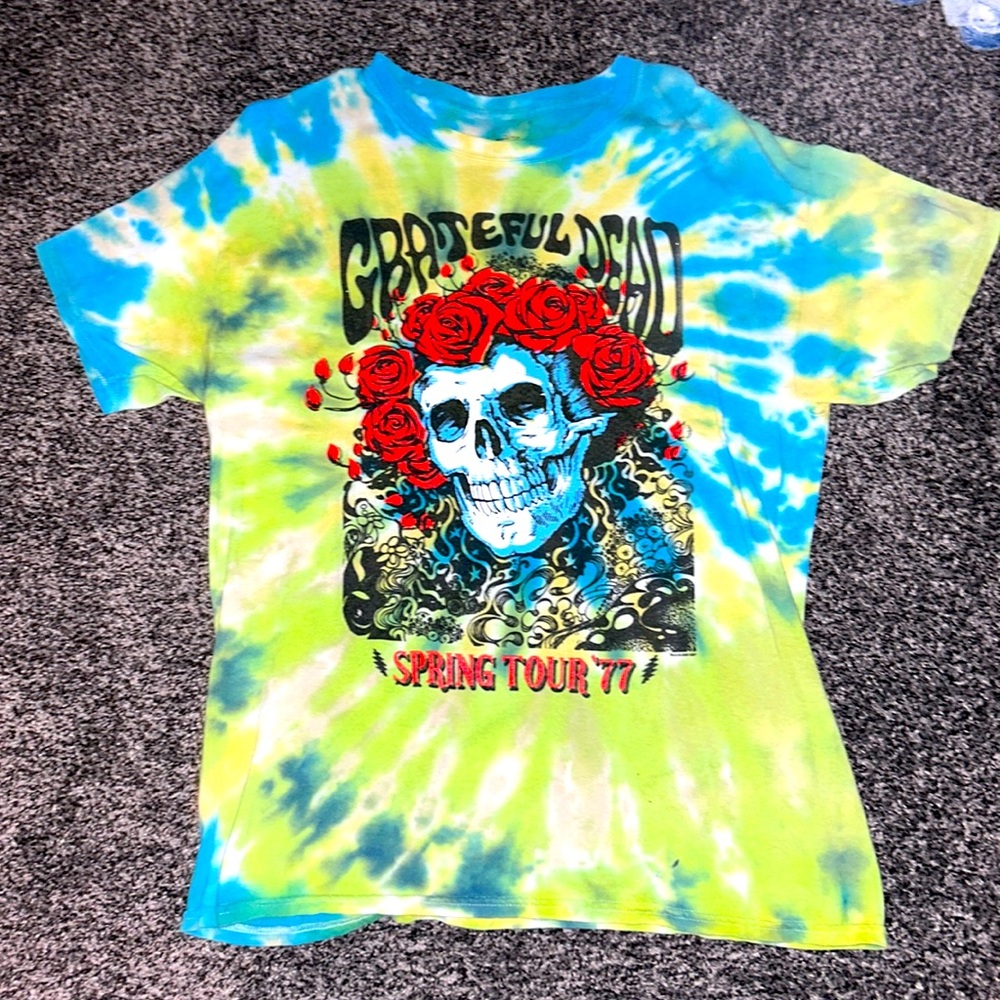 Large Grateful Dead tee, tour spring 1977, tie dye
